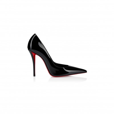 CHRISTIAN LOUBOUTIN MISS Z 100 MM PUMPS-PATENT CALF LEATHER-BLACK-WOMEN 1250939B439